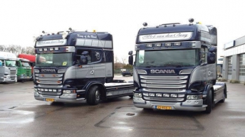 Twee Scania R520 trekkers voor Mick van den Berg