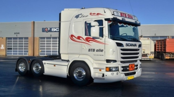 Scania R580 voor BTB Olie (DK)
