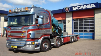 Scania R500 voor Brouwer Zwaartransport