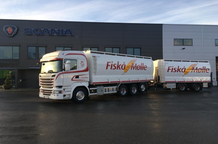 Scania R580 voor Fiskå Mølle (NO)