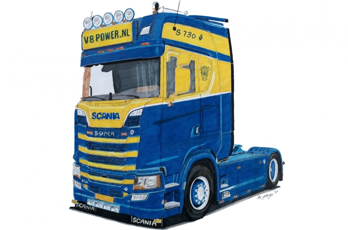 Scania S730 V8power