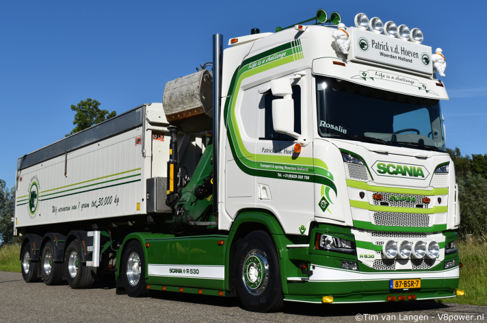 Scania R530 voor P. v/d Hoeven Transport Woerden