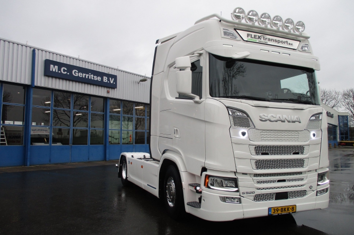 Scania S520 voor Mels Beheer (Flex Transport) 