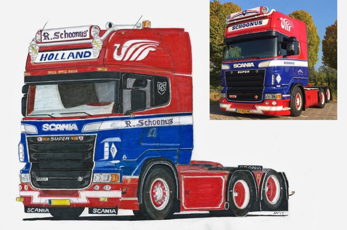 Ontwerp Scania R500 Rik Schoonus