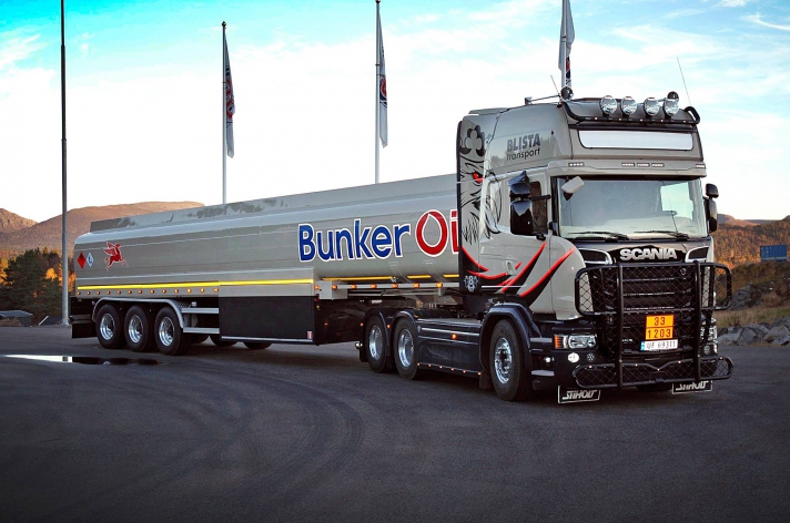 Scania V8 R730 voor Blista Transport AS. (Noorwegen)