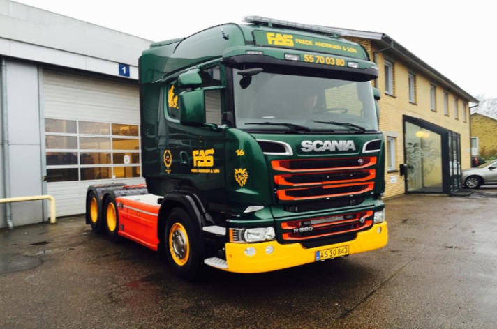 Scania R580 voor Frede Andersen & Son (DK)